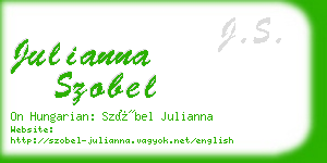 julianna szobel business card